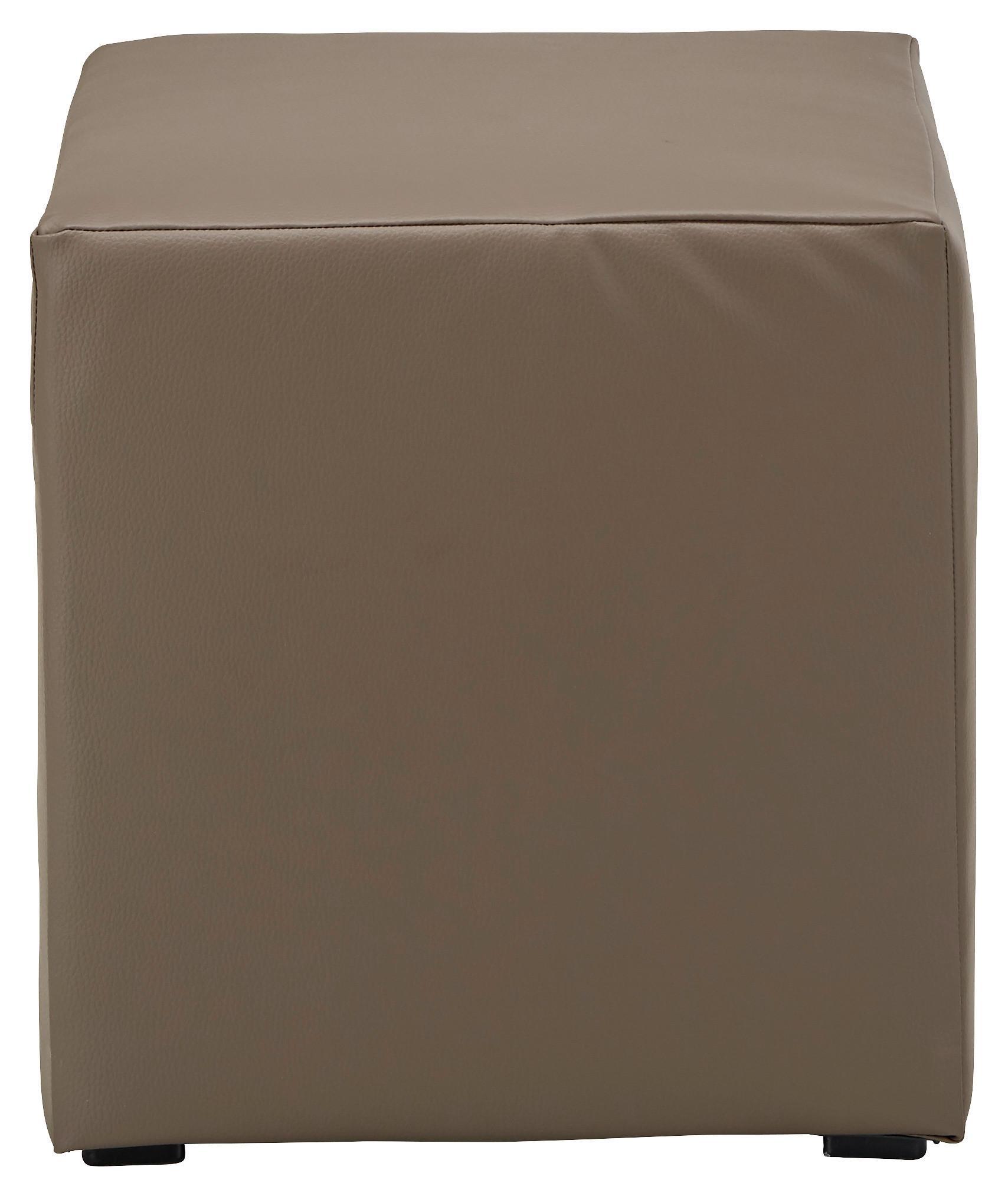 Hocker Bali in Braun - Schwarz/Braun, Kunststoff/Textil (40/42/40cm) - Mömax