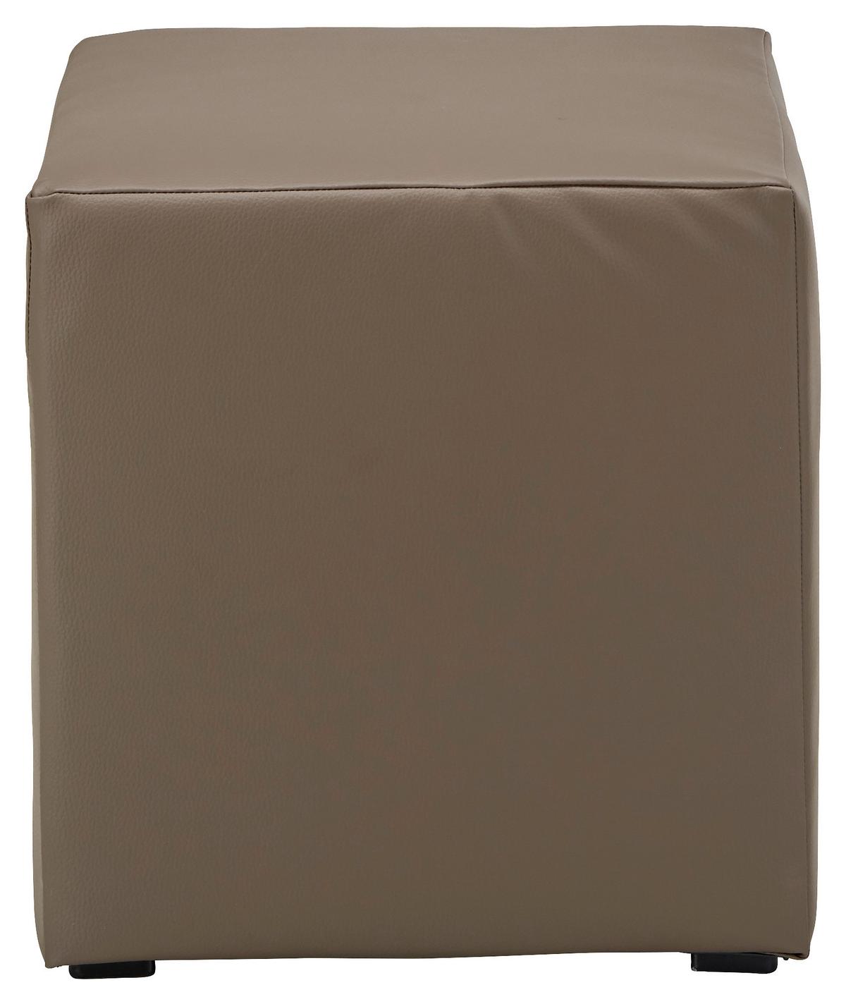 Hocker in Braun - Schwarz/Braun, Kunststoff/Textil (40/42/40cm) - Mömax