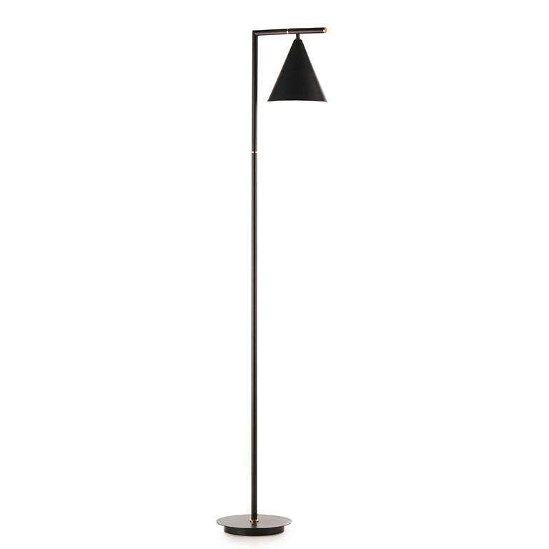 Stehleuchte Taka Schwarz max. 22 Watt - Schwarz, Design, Metall (28/25/163cm)