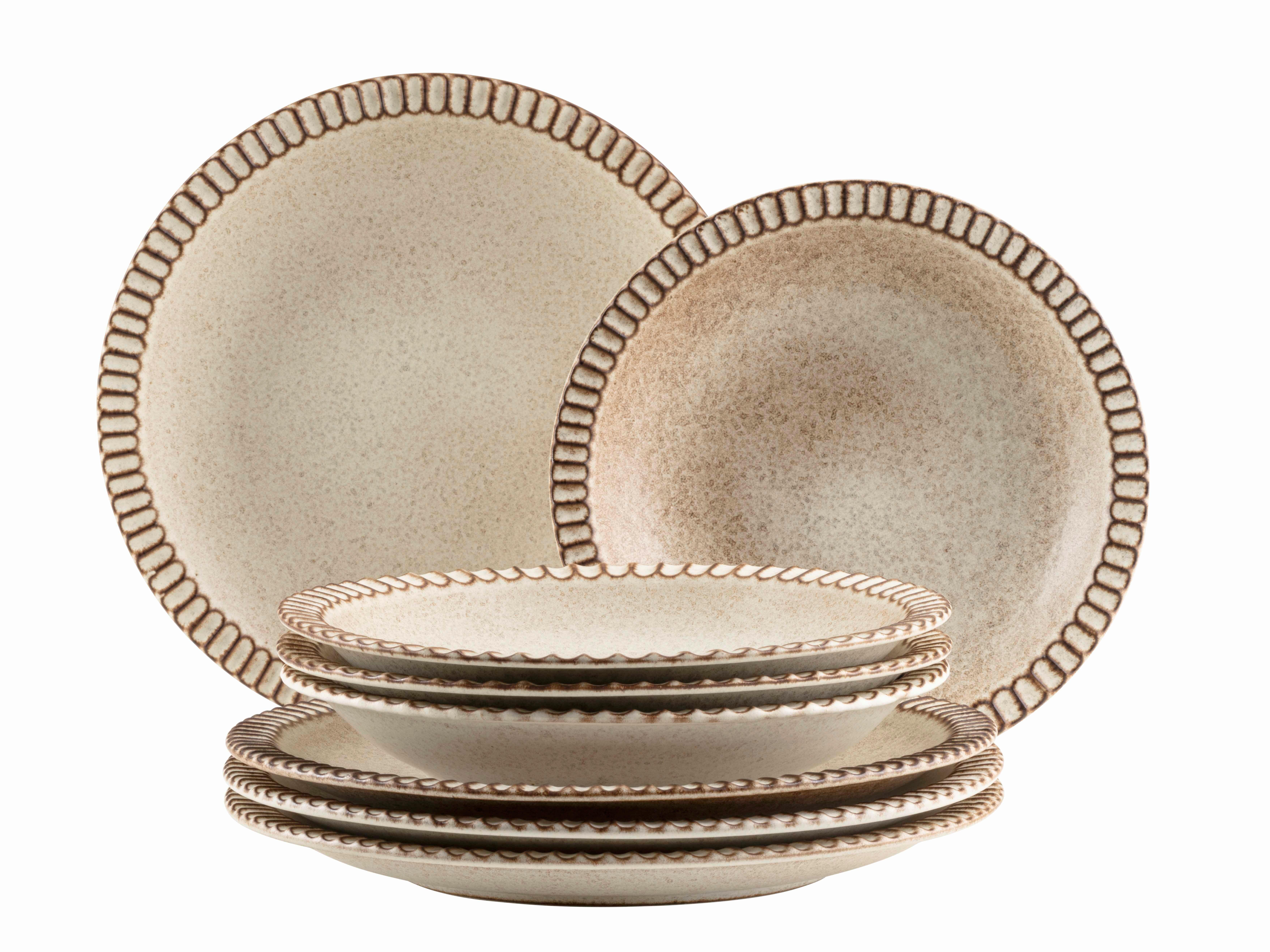 Tellerset 935590 Ida Tellerset - Beige, Basics, Keramik - Mäser