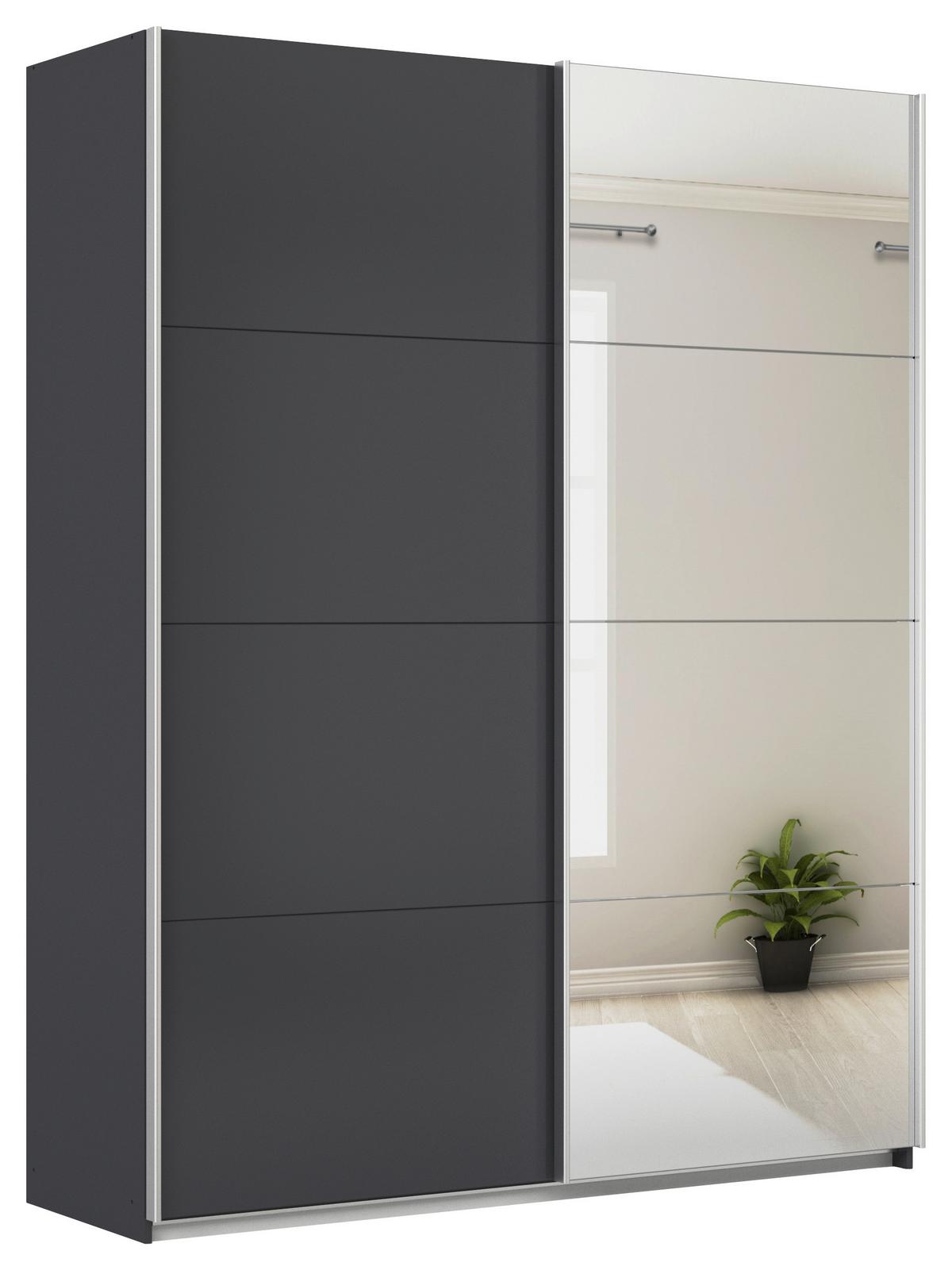DULAP USI CULISANTE FELDKIRCH - argintiu/antracit, Modern, material pe bază de lemn (181/229/62cm)