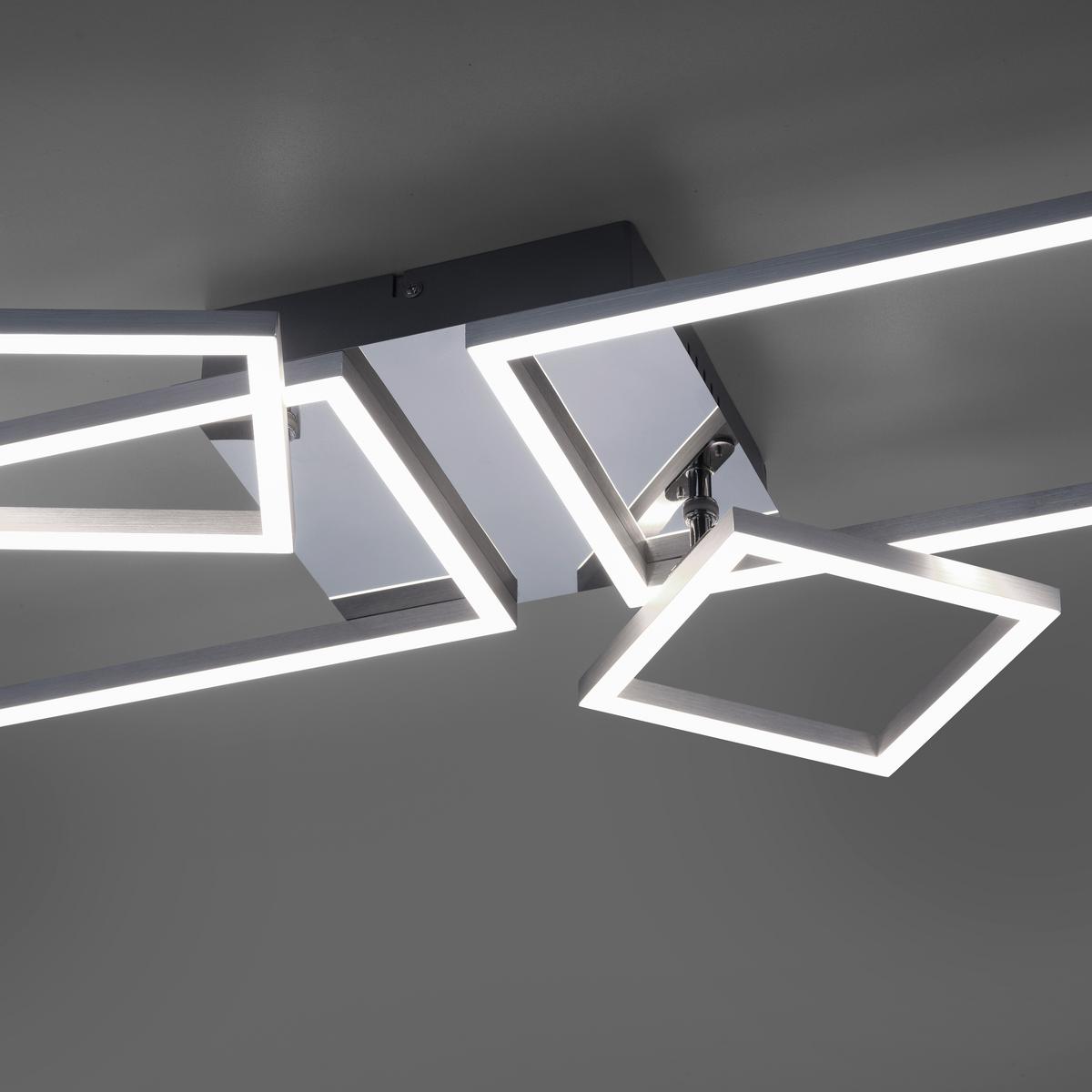 LED-Deckenleuchte Iven max. 40 Watt - Alufarben/Nickelfarben, Basics, Kunststoff/Metall (65/75/33,8cm)