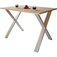 Schreibtisch Lona - Silberfarben/Sonoma Eiche, Design (160/80/76cm) - MID.YOU
