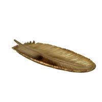 Dísztál Golden Leaf - aranyszínű, műanyag (59,5/22,8/6cm)