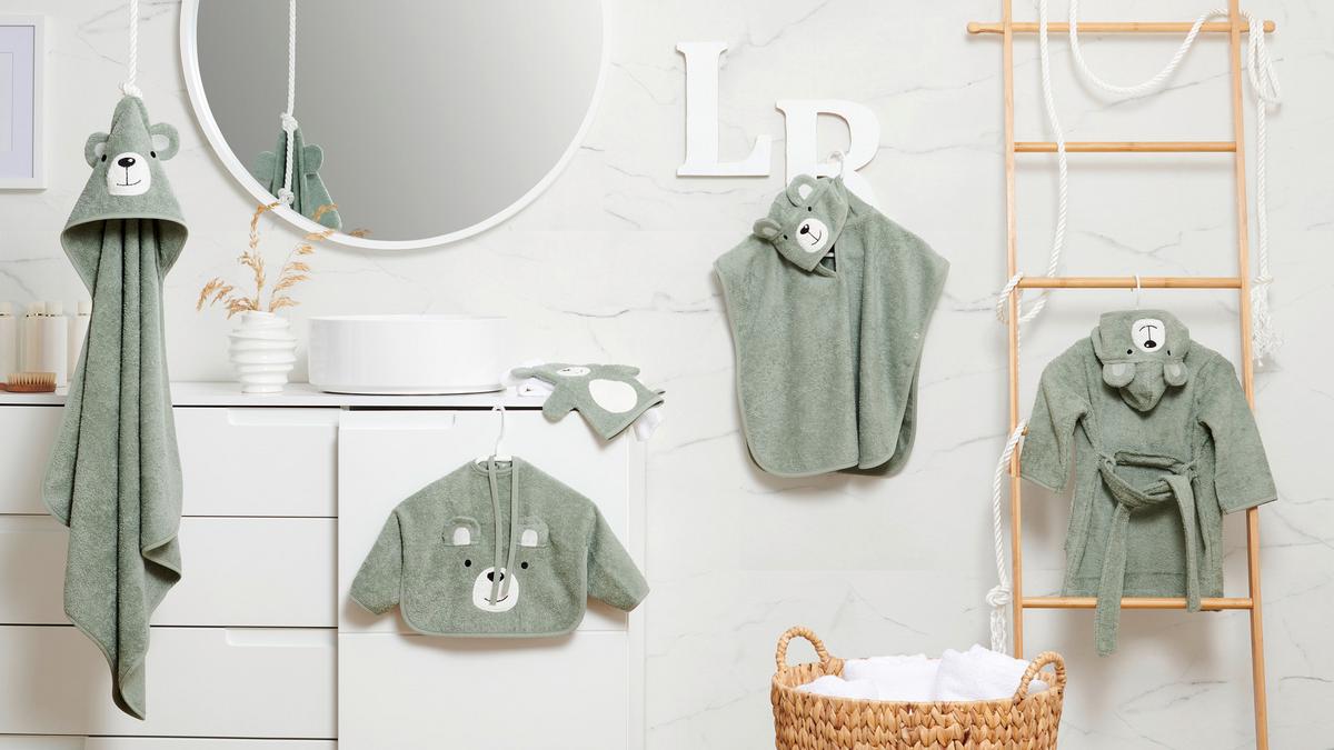 ŚLINIACZEK BEAR - miętowy, Basics, tkanina (73/50cm) - Avelia