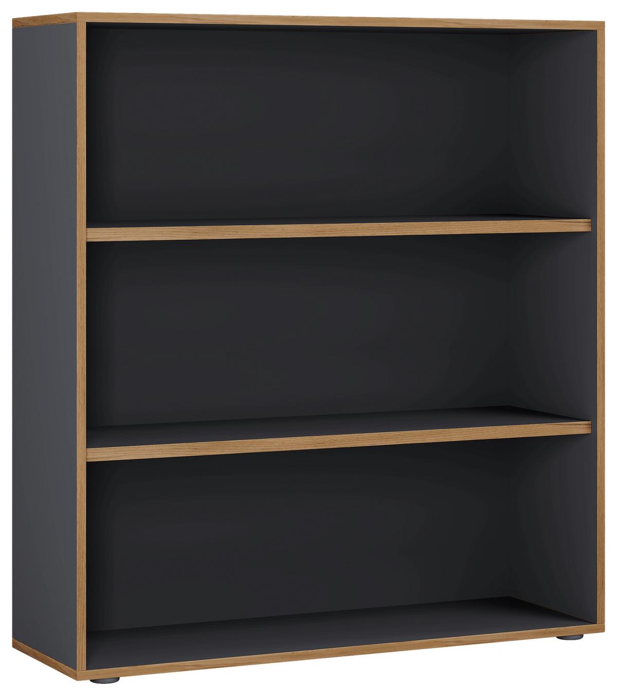 AKTENREGAL SALIA B100 - Honigeiche/Anthrazit, Design, Holzwerkstoff/Kunststoff (100/110/33cm) - MID.YOU