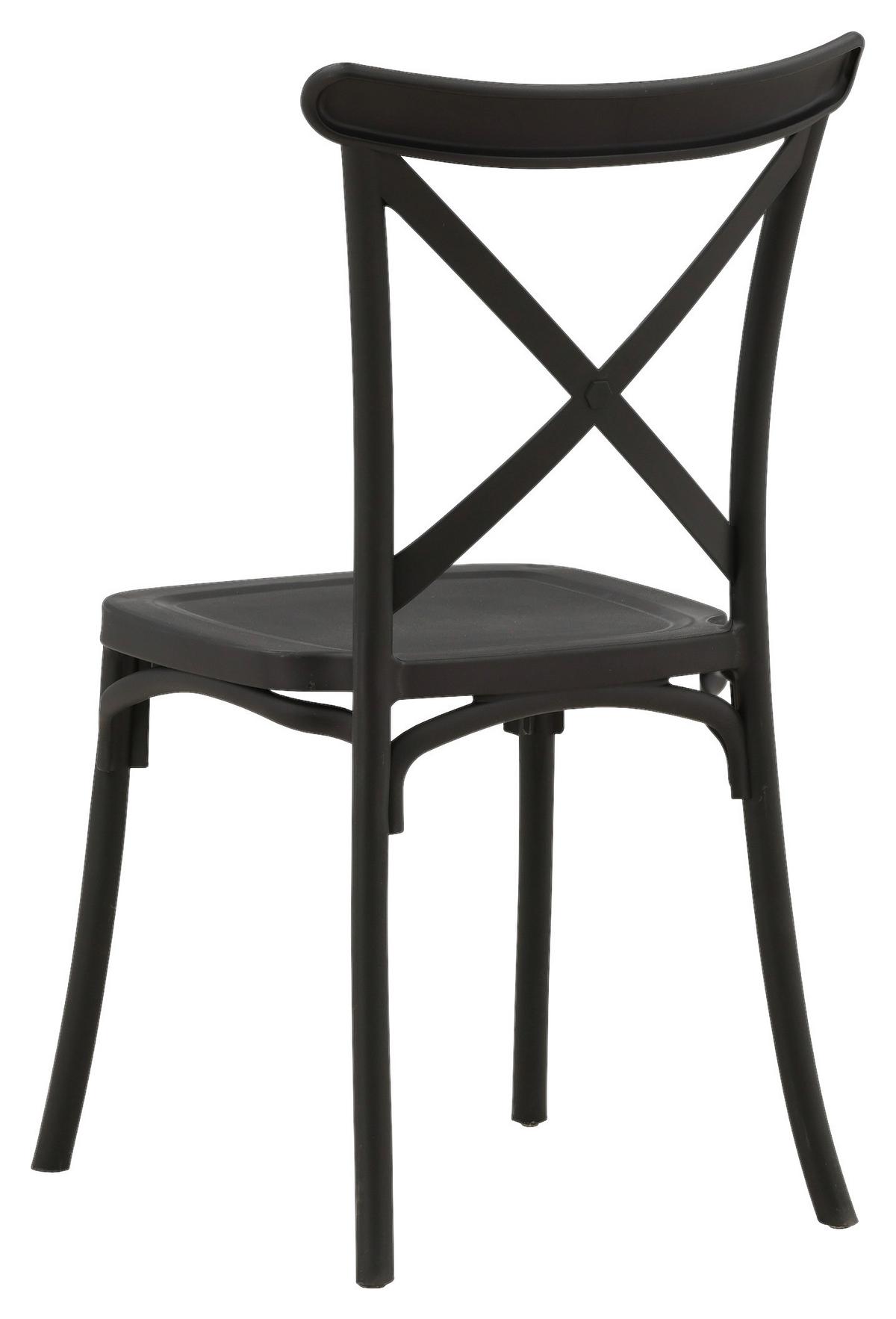 STUHL-SET CROSETT - Schwarz, Design, Kunststoff (52/90/55cm) - Livetastic