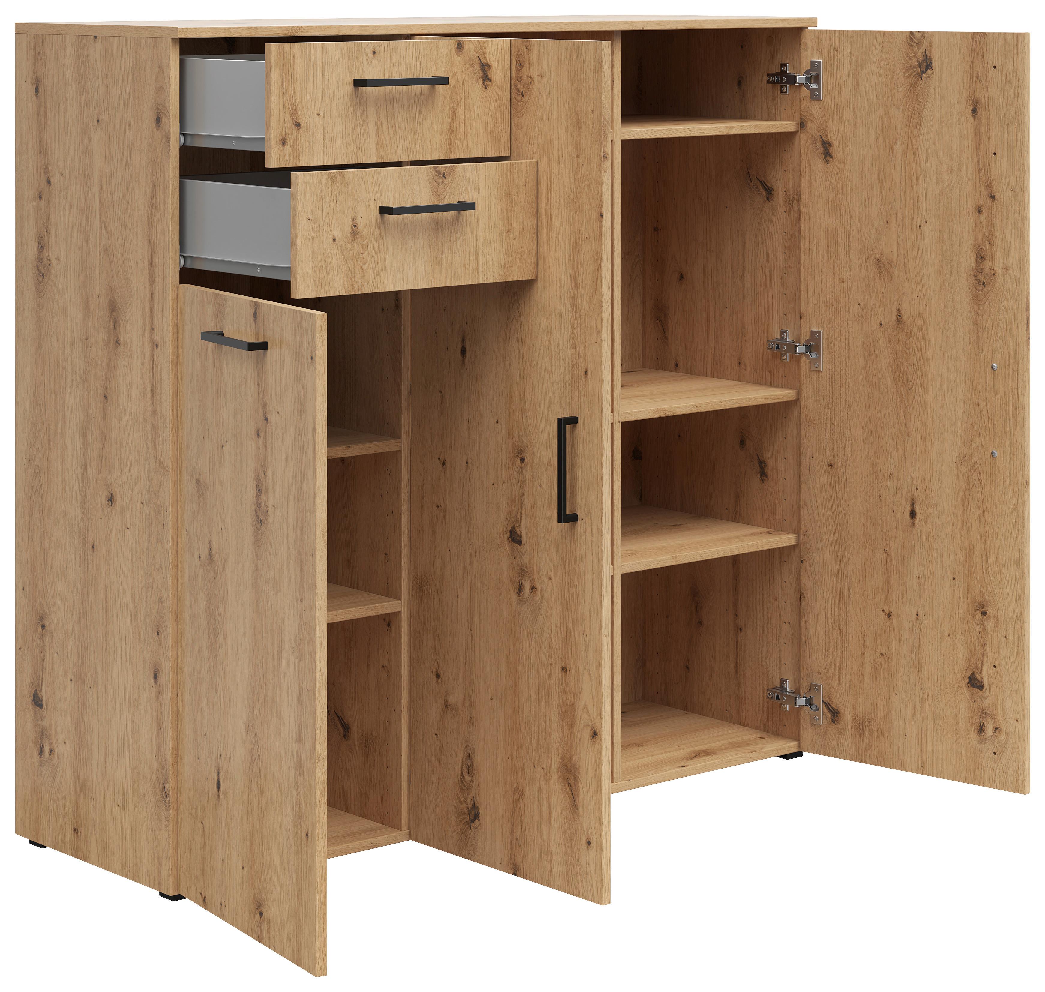 Comodă MULTI - stejar Artisan, Modern, material pe bază de lemn (120/115/40cm) - Modern Living