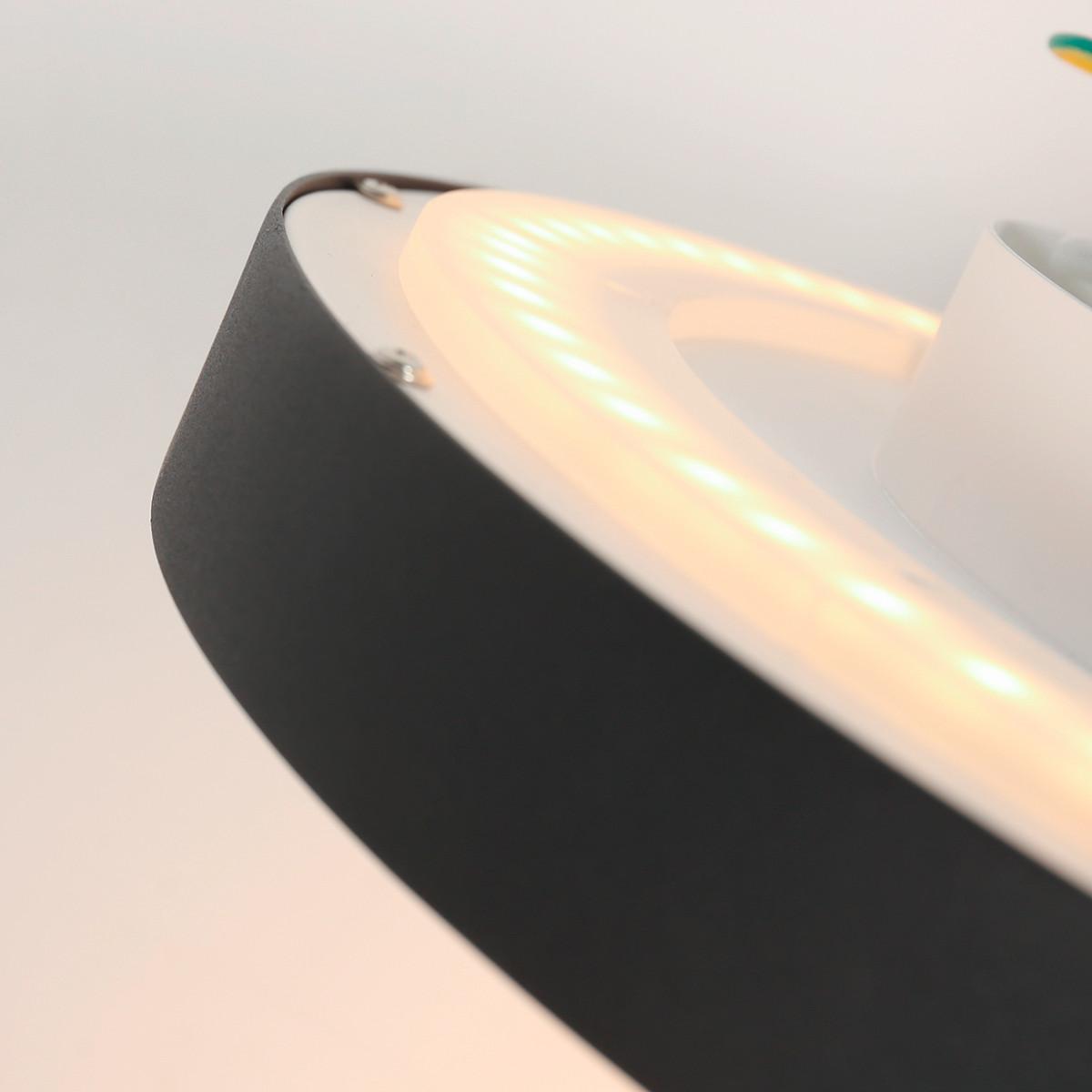 LAMPA SUFITOWA LED 3685ZW RINGLEDE - czarny, Konventionell, tworzywo sztuczne/metal (40/7cm)