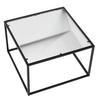 SOFFBORD KUBO -BASED- - svart, Modern, metall/glas (60/60/38cm) - Based