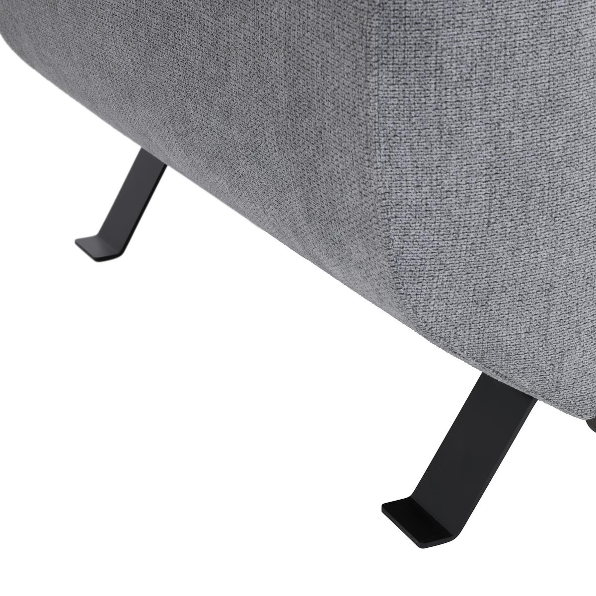 Ugaona Garnitura Raven - siva/crna, Moderno, tekstil/metal (198/257cm) - Modern Living