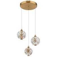 LED-HÄNGELEUCHTE 16047-3H VIRINA - Klar/Transparent, Konventionell, Glas/Kunststoff (42/15cm) - Globo