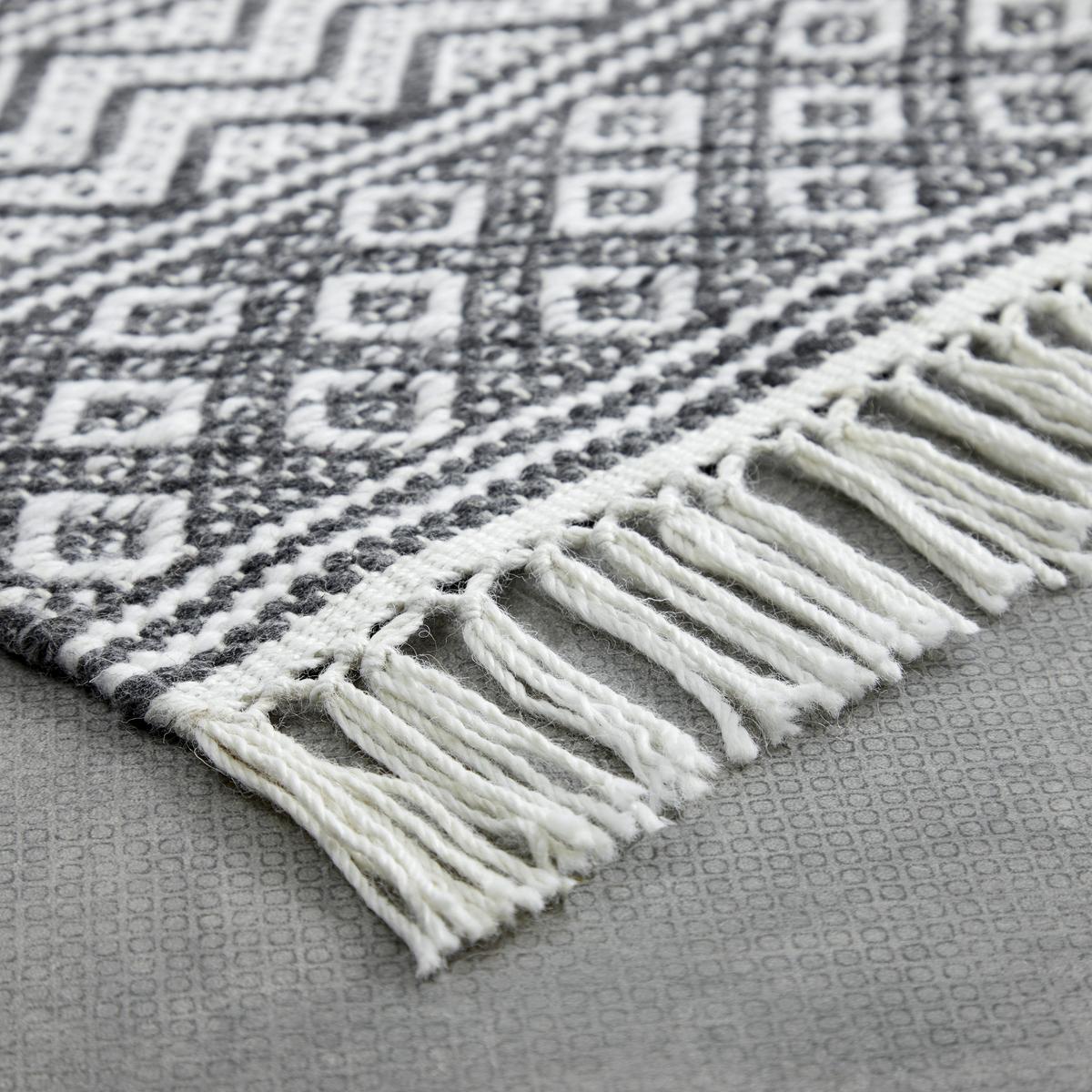 Covor țesut de mână OSSI - alb/negru, Modern, textil (120/170cm) - Modern Living