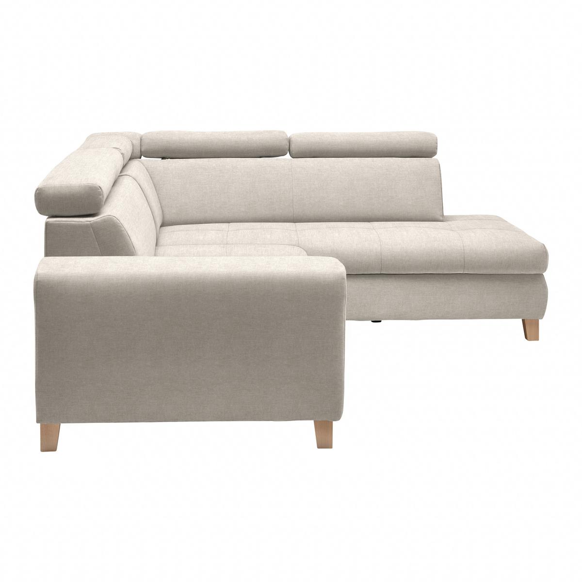 Ecksofa Lugo Greige - Greige, MODERN, Holz/Kunststoff (266/98/205cm) - Mömax