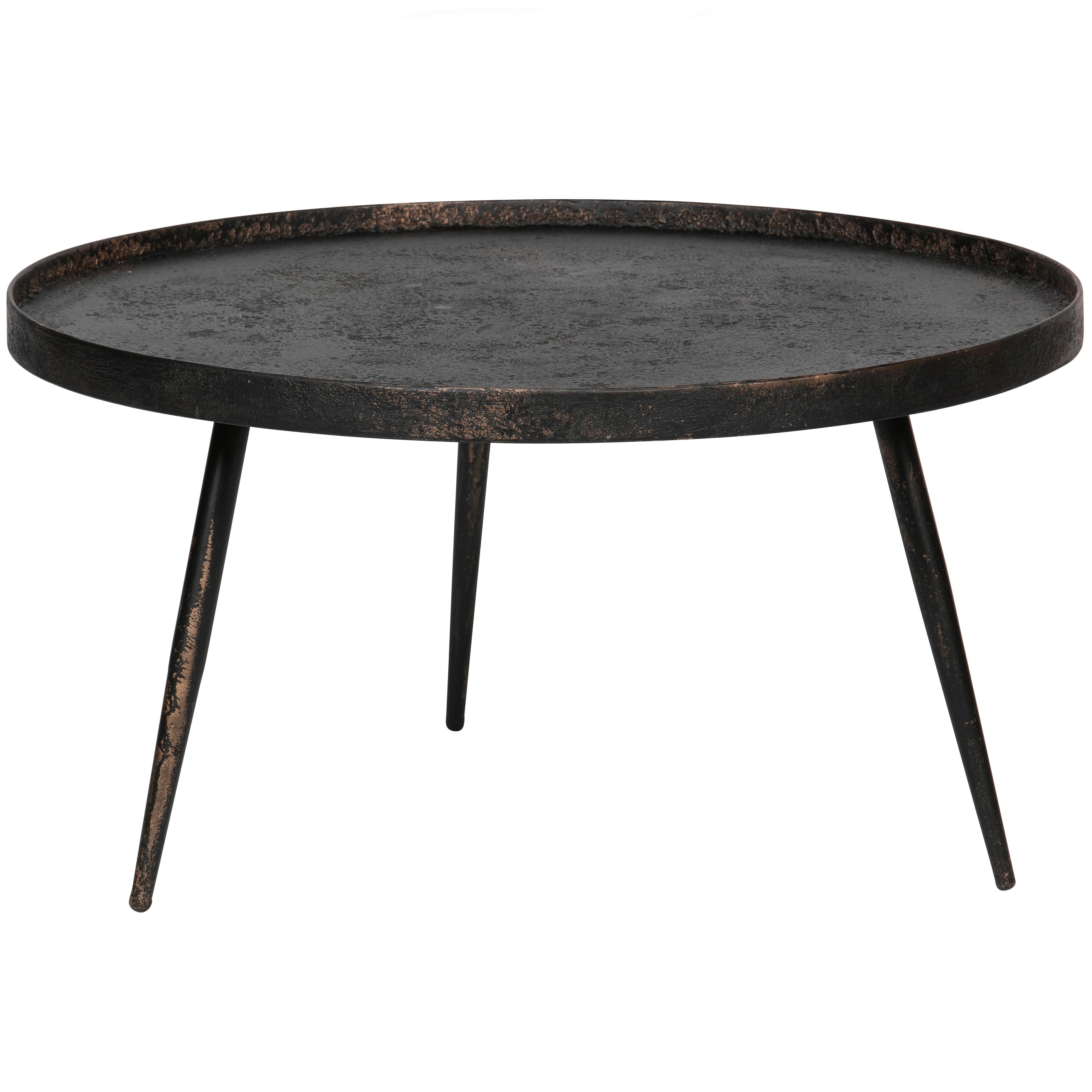 Beistelltisch Bounds Gold/Zinkfarben L: 76cm - Goldfarben/Zinkfarben, Design, Holzwerkstoff/Metall (76/76/40cm) - Livetastic