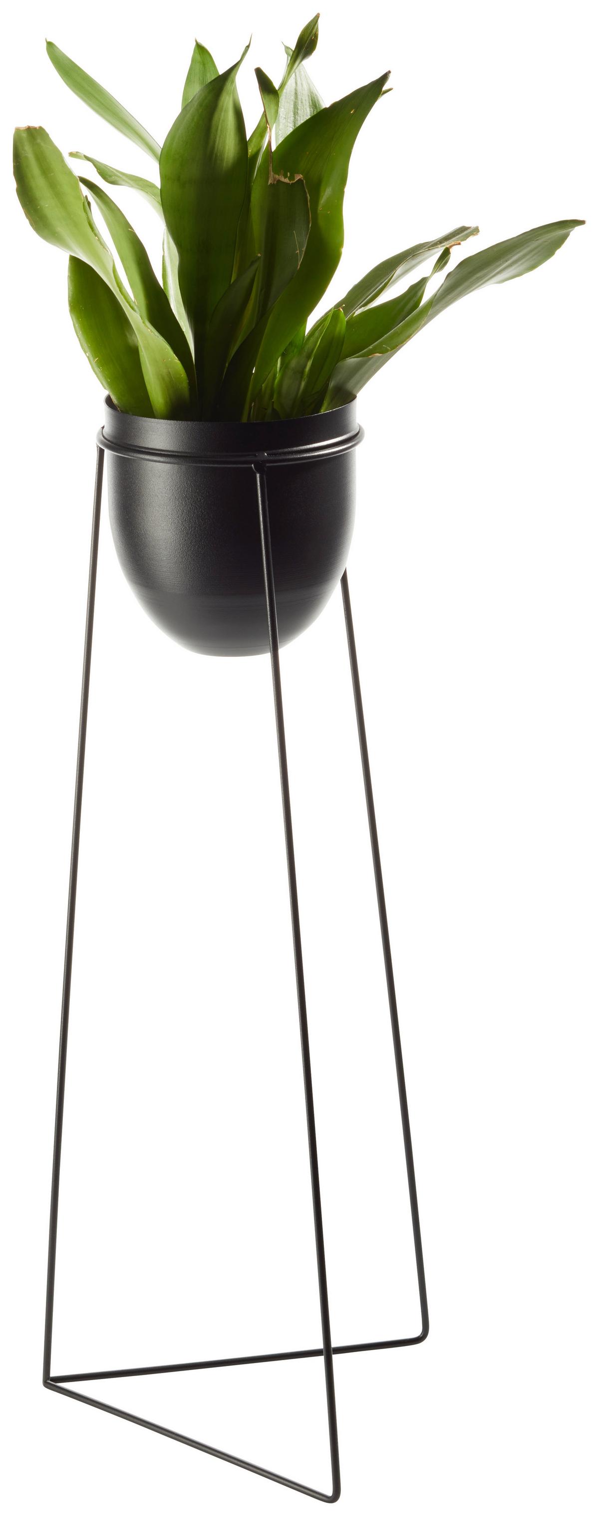 Kaspó Urbanus - fekete, Basics, fém (24/60cm) - Modern Living