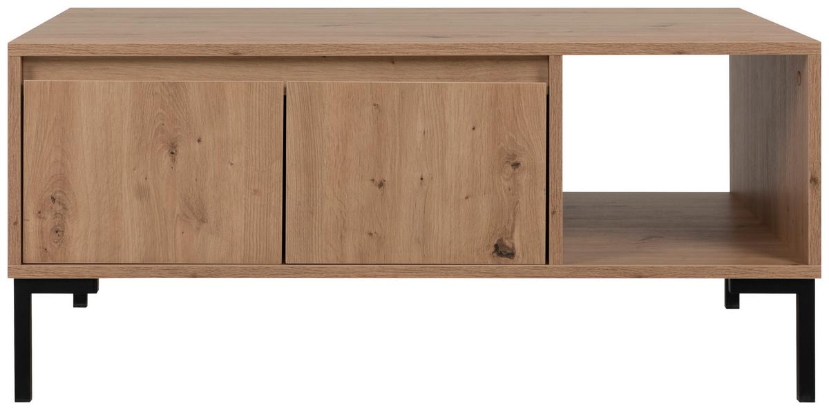 STOLIK KAWOWY KORSIKA 55B - czarny/dąb artisan, Design, materiał drewnopochodny/metal (100/60/43cm) - MID.YOU