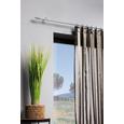 Vorhangstangenset Cardo aus Metall, ca. 120cm - Edelstahlfarben, Metall (120cm) - PREMIUM LIVING