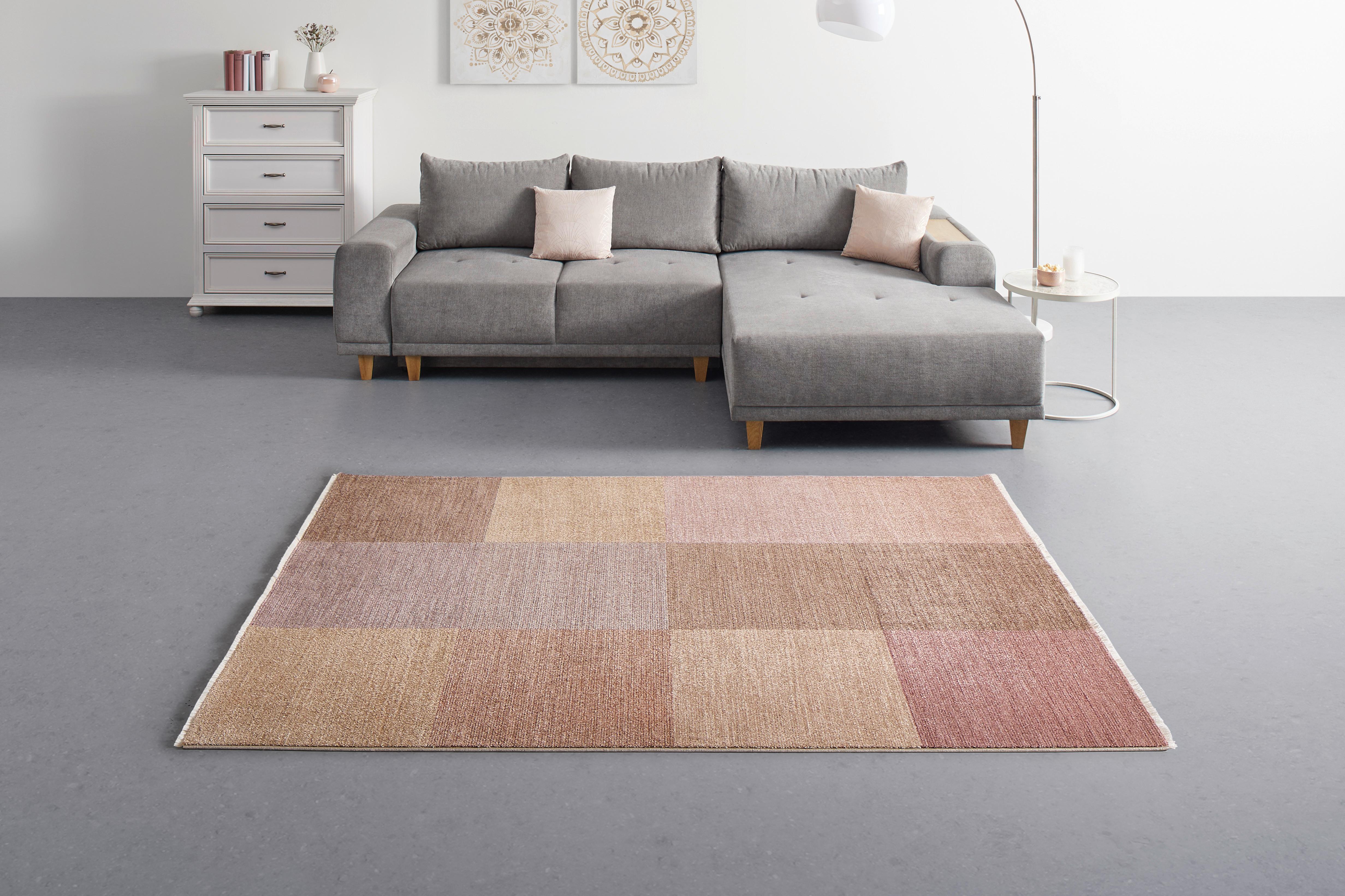VÄVD MATTA URBAN SQUARE ROSE - multicolor/rosa, Klassisk, textil (160/230cm) - Mömax