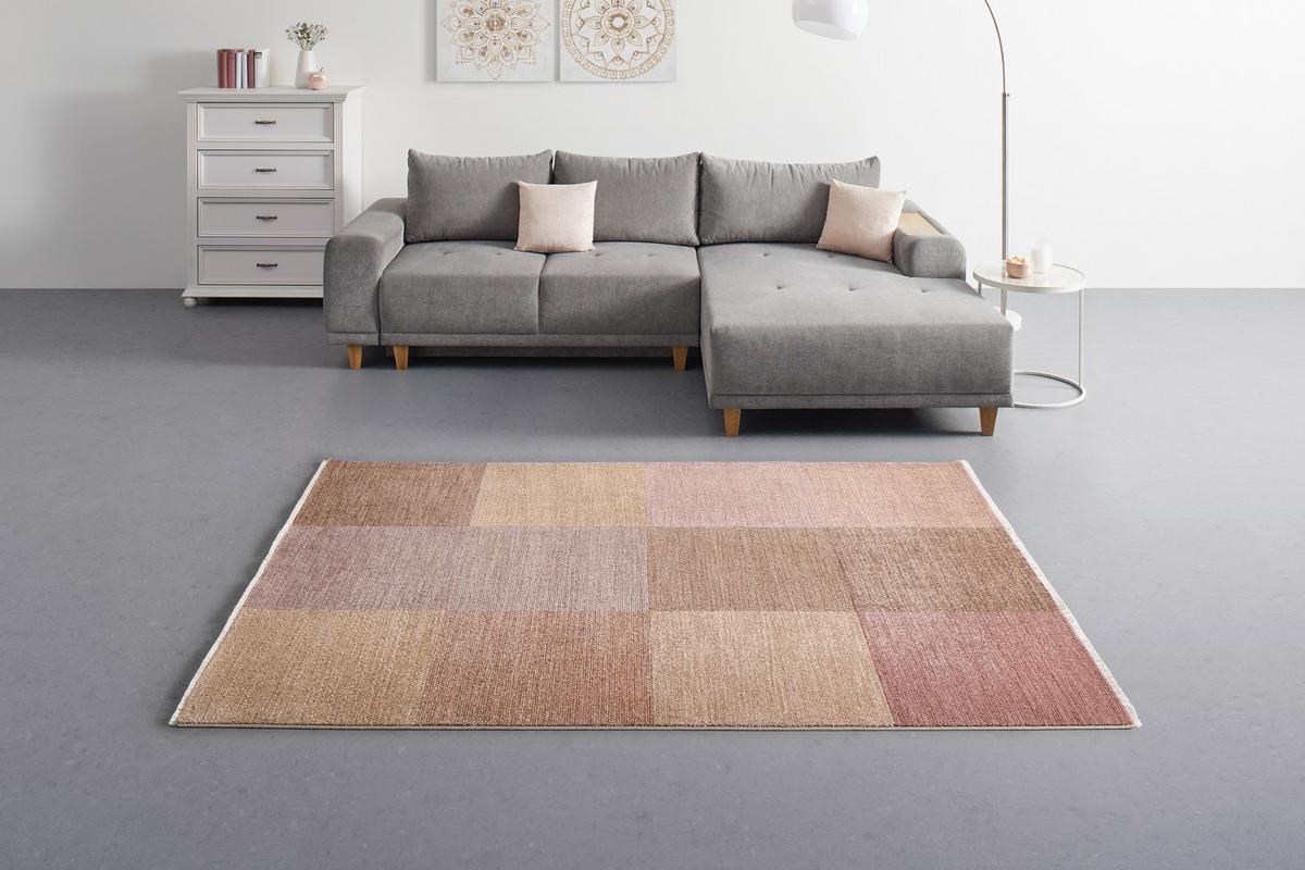Tkani Tepih Urban Square Rose - ružičasta/višebojna, Konvencionalno, tekstil (160/230cm) - Mömax