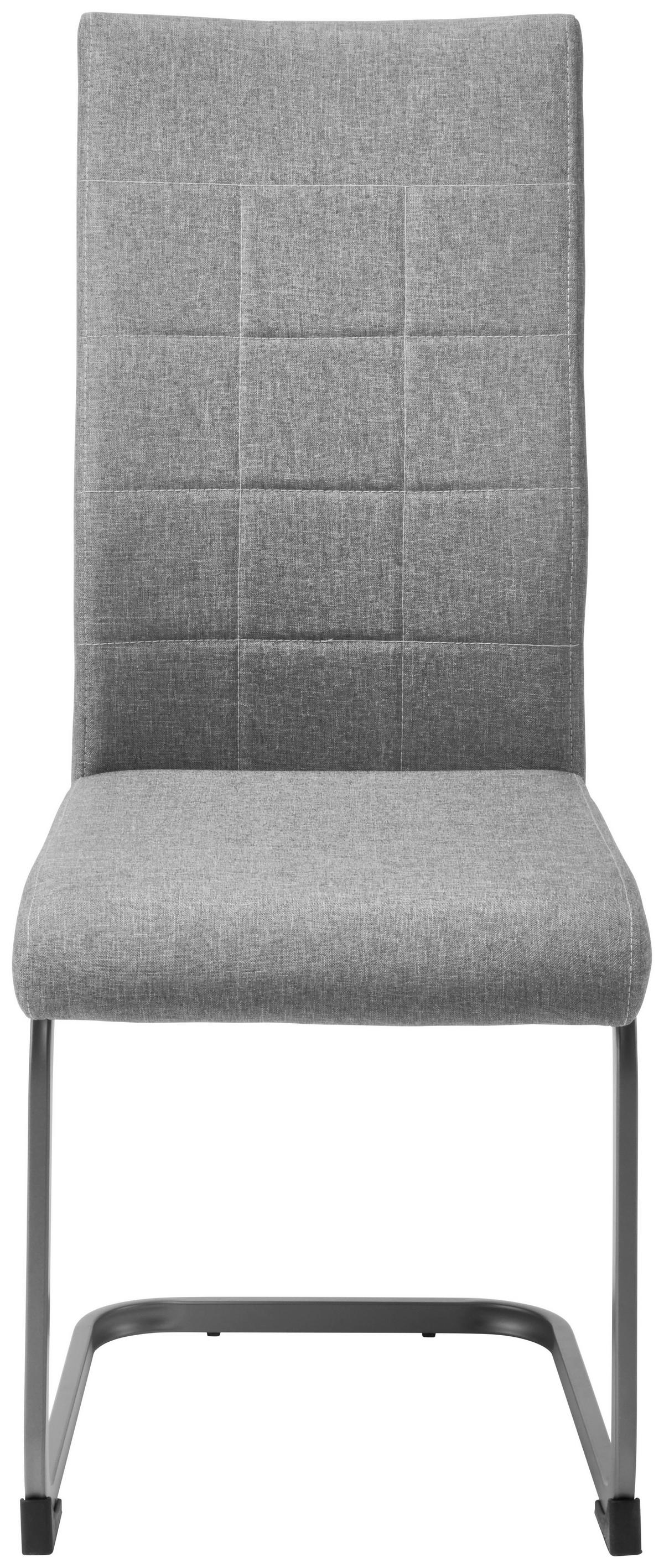 KRZESŁO NA PŁOZIE LEADER - jasnoszary/szary, Modern, metal/tkanina (43/100/59cm) - Livetastic