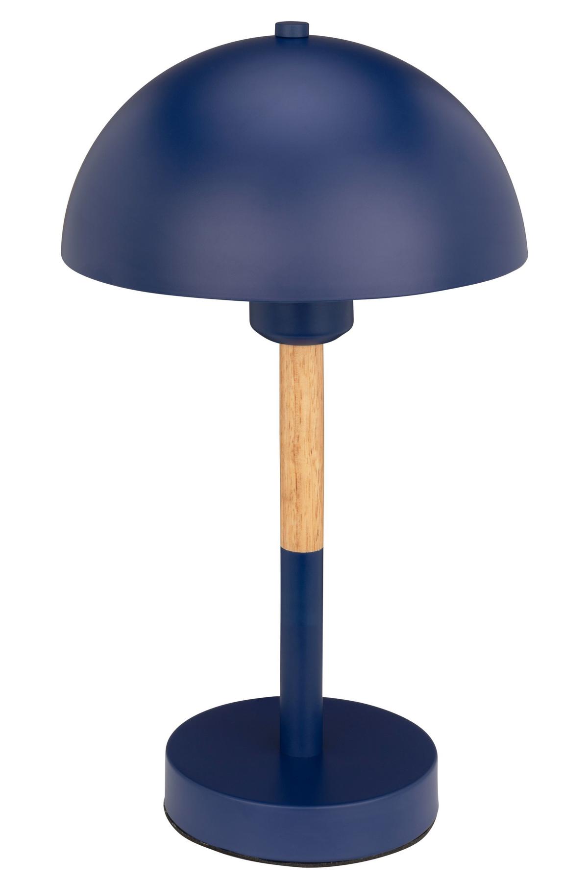 LAMPA STOŁOWA SANTA CLARITA *SBN* - kolor naturalny/niebieski, Konventionell, metal/drewno (20/38cm) - Novel