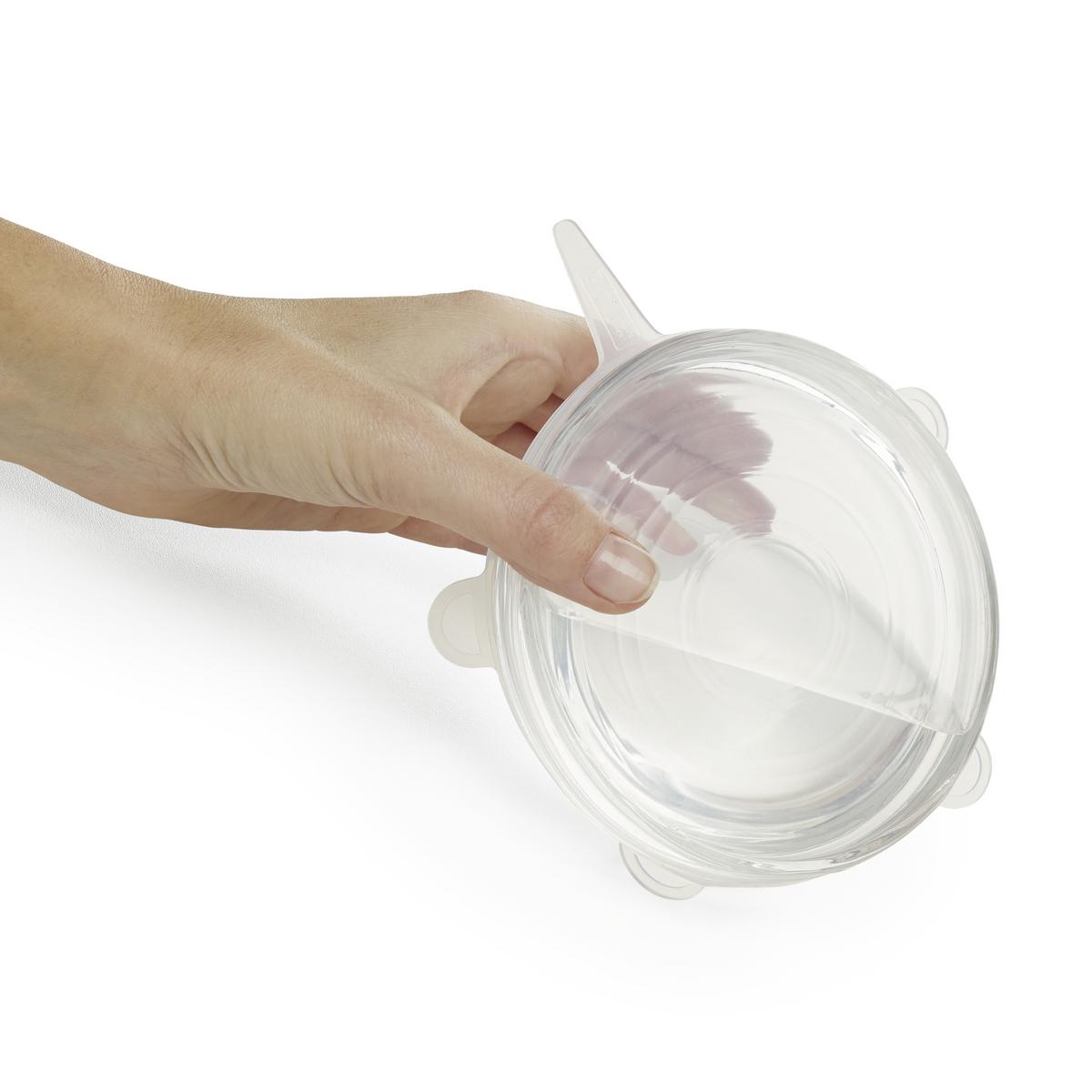 Silikondeckel Vinzenz aus Silikon Ø 11,5cm - Transparent, Kunststoff (11,5cm) - Modern Living