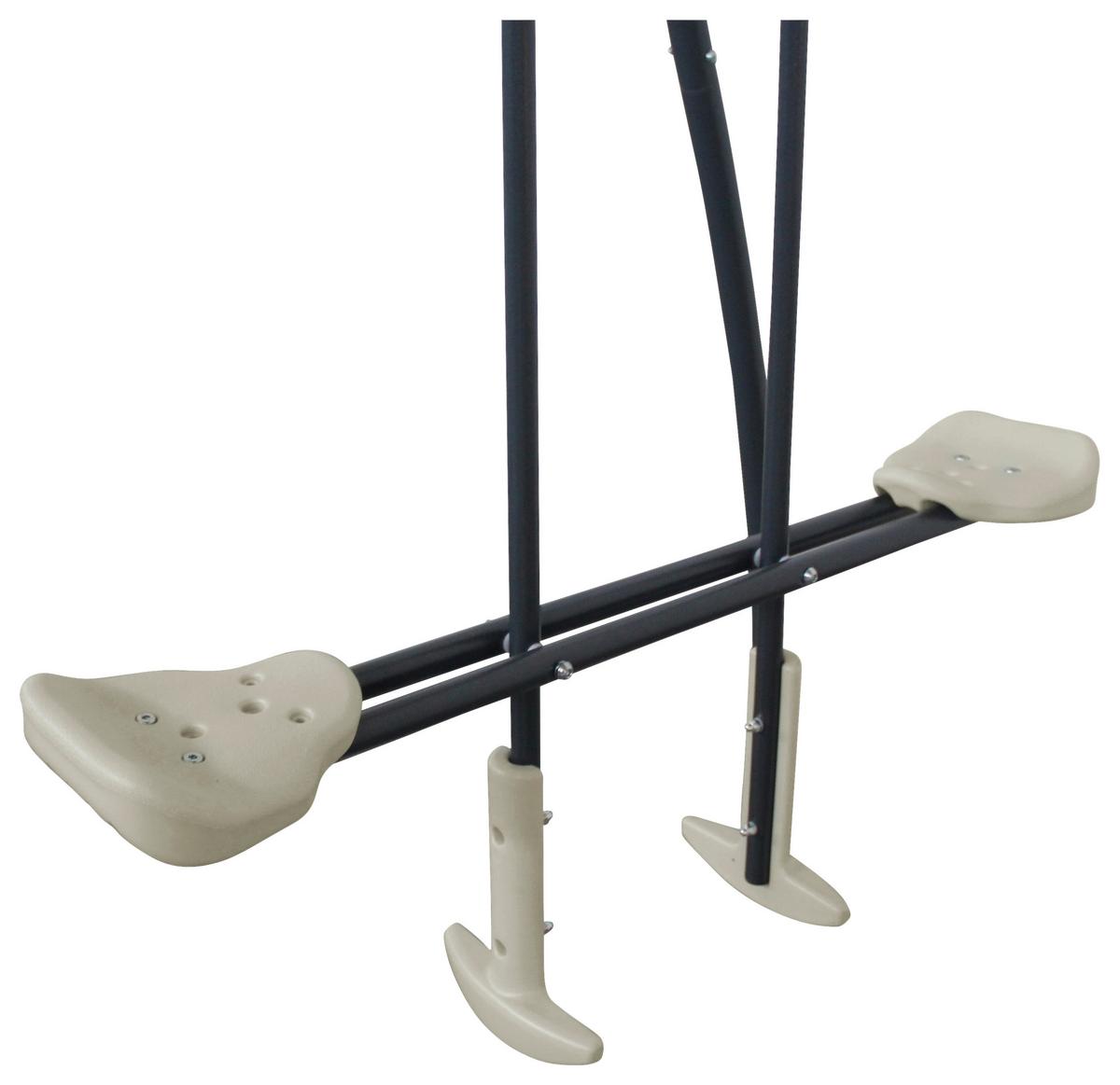 Schaukel Anthrazit/Creme - Anthrazit/Creme, KONVENTIONELL, Kunststoff/Metall (210/220/238cm) - Ambia Garden