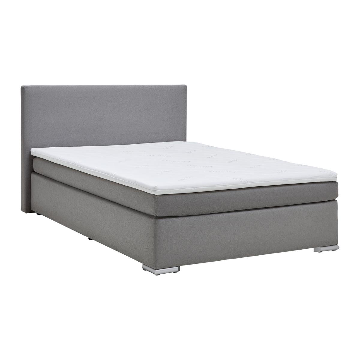 Boxspringbett Mira 2 Grau ca. 120x200cm - Grau, MODERN, Holz/Kunststoff (120/200cm) - Based