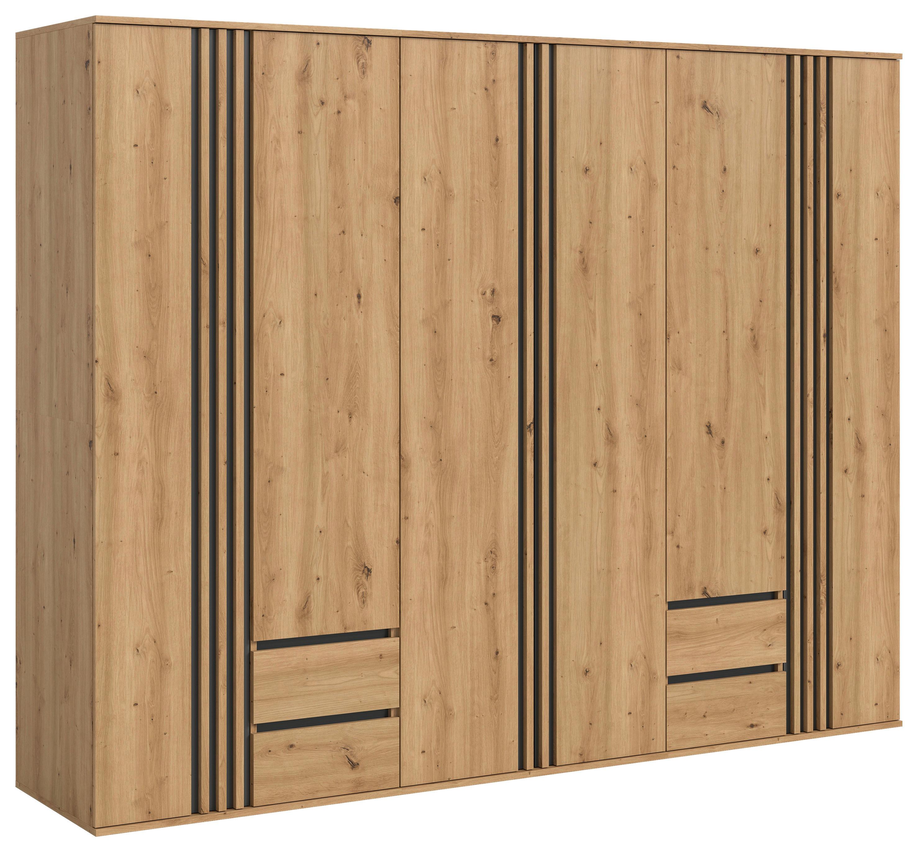 Drehtürenschrank TOFTA Eiche Artisan, Anthrazit - Anthrazit/Eiche Artisan, ROMANTIK / LANDHAUS, Holzwerkstoff (240/192/56cm) - Livetastic