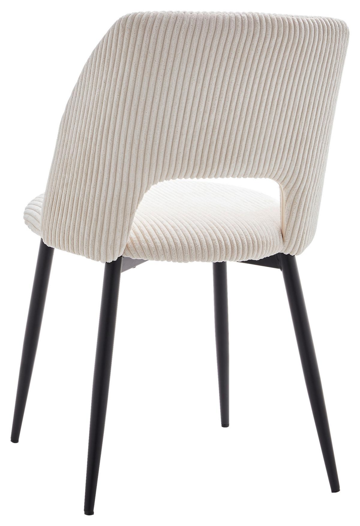 Stuhl Zoe Beige - Beige/Schwarz, LIFESTYLE, Textil/Metall (51/82/57cm) - Mömax
