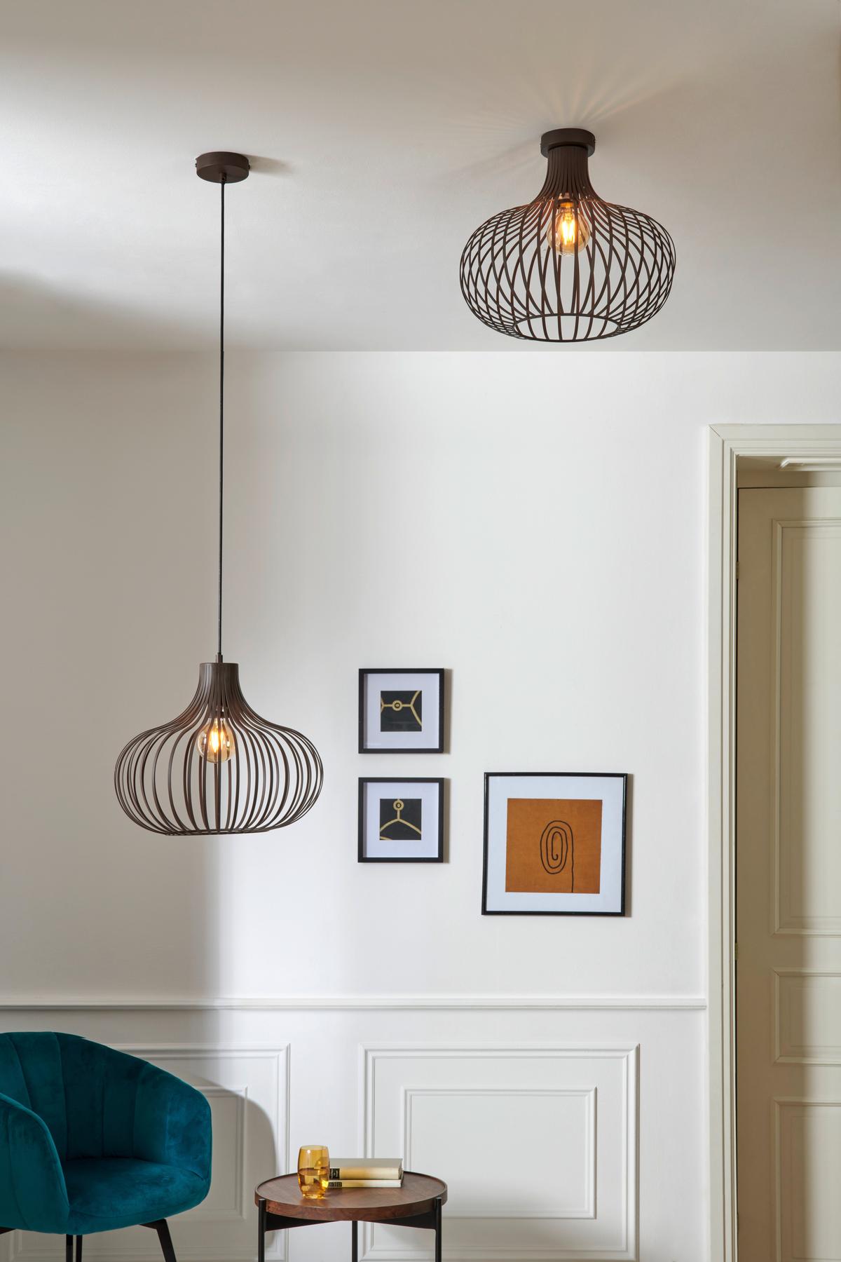 PLAFONNIER 63370111X MATEO - couleur rouille, Basics, métal (40/35cm)