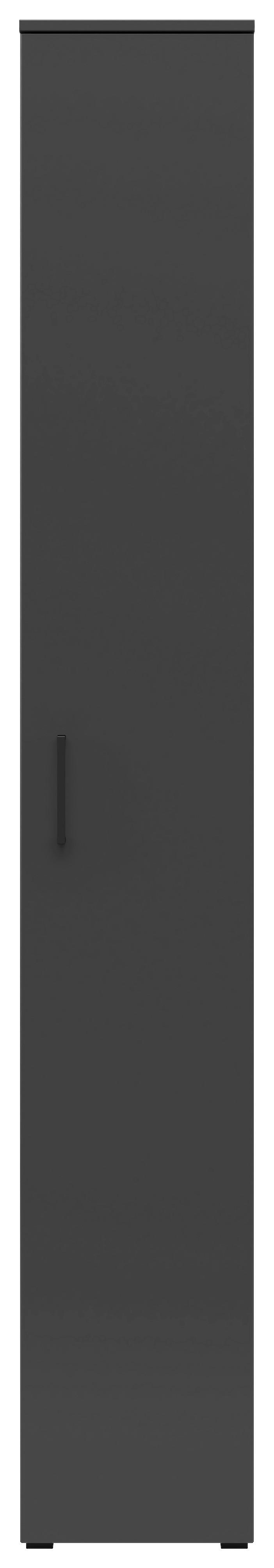 Schrank Multistauraum Graphitfarben - Graphitfarben/Schwarz, MODERN, Holzwerkstoff/Kunststoff (30/195/40cm) - Mömax