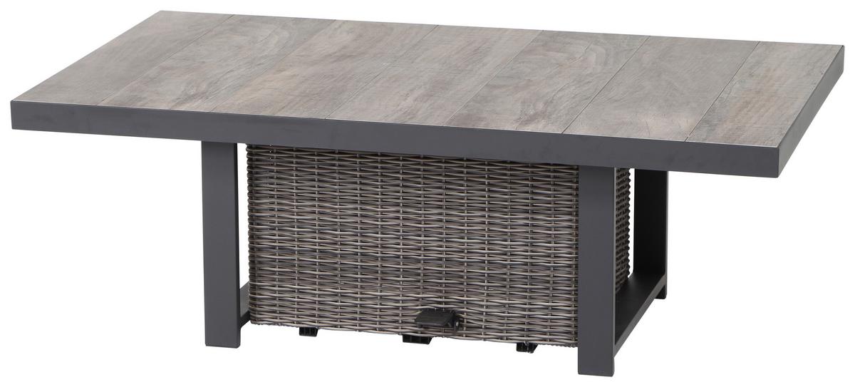 Loungegarnitur Corido 4-tlg. Grau - Grau, Basics, Keramik/Kunststoff (219/88/219cm) - Siena Garden