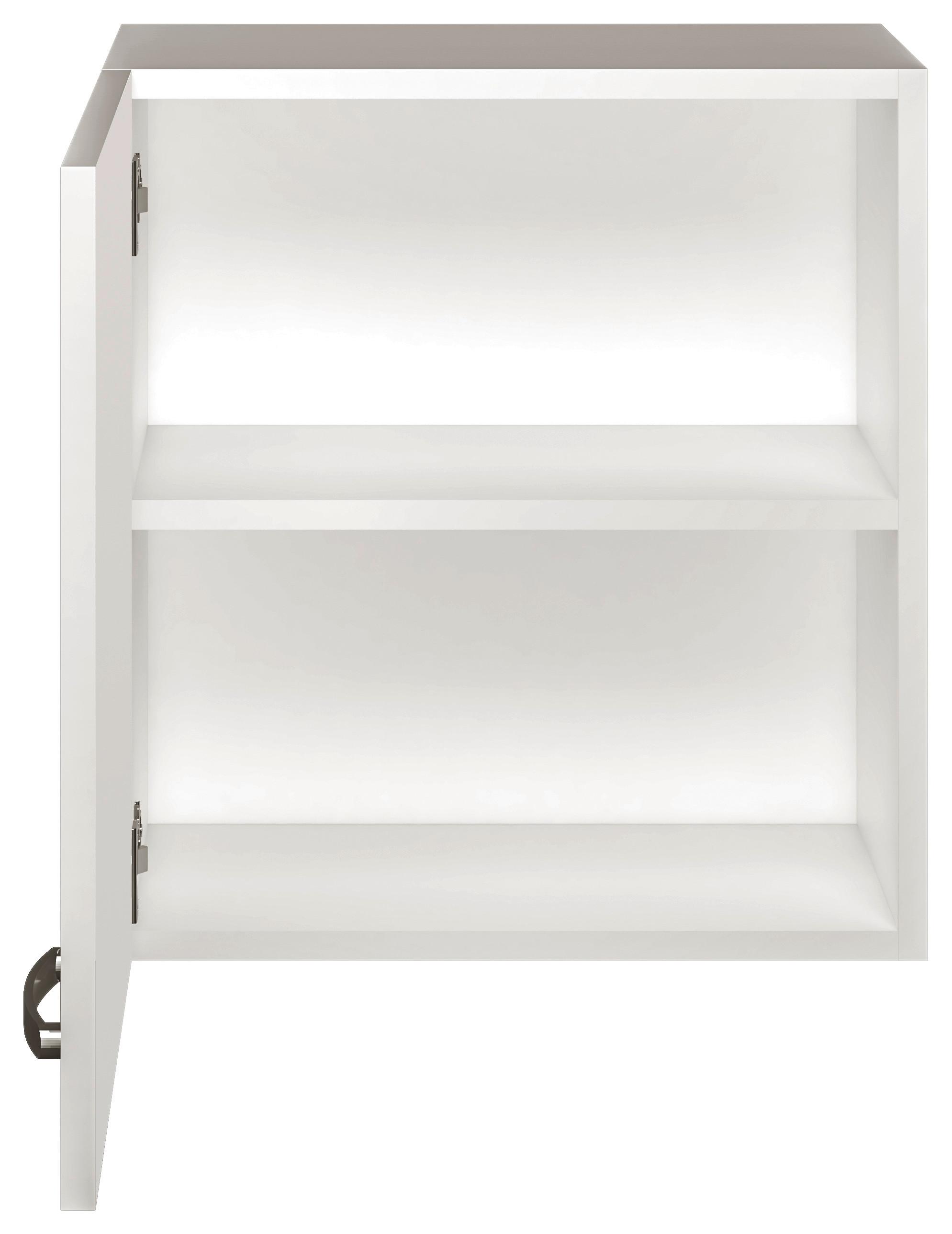 Kuhinjska Zgornja Omarica Alba, Bela, Š. 50 Cm - barve nerjavečega jekla/bela, Moderno, kovina/leseni material (50/54,8/32cm) - FlexWell