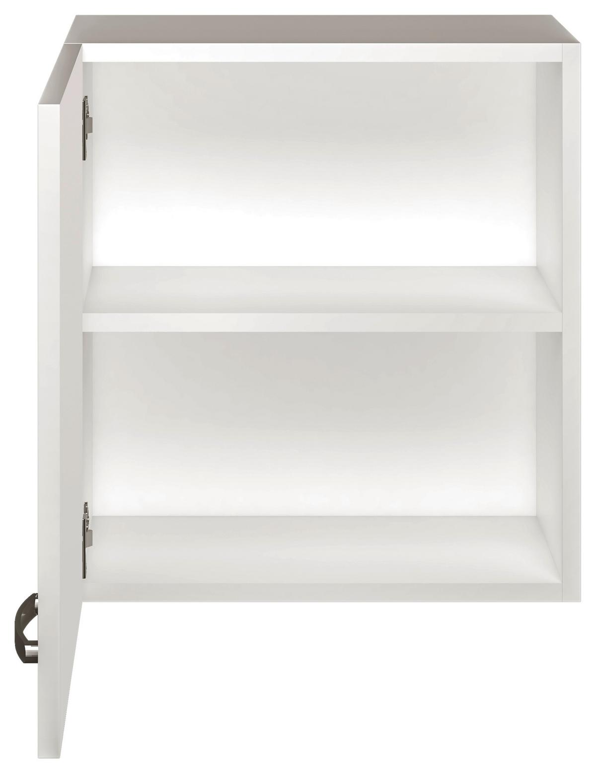 Kuhinjska Zgornja Omarica Alba, Bela, Š. 50 Cm - barve nerjavečega jekla/bela, Moderno, kovina/leseni material (50/54,8/32cm) - FlexWell