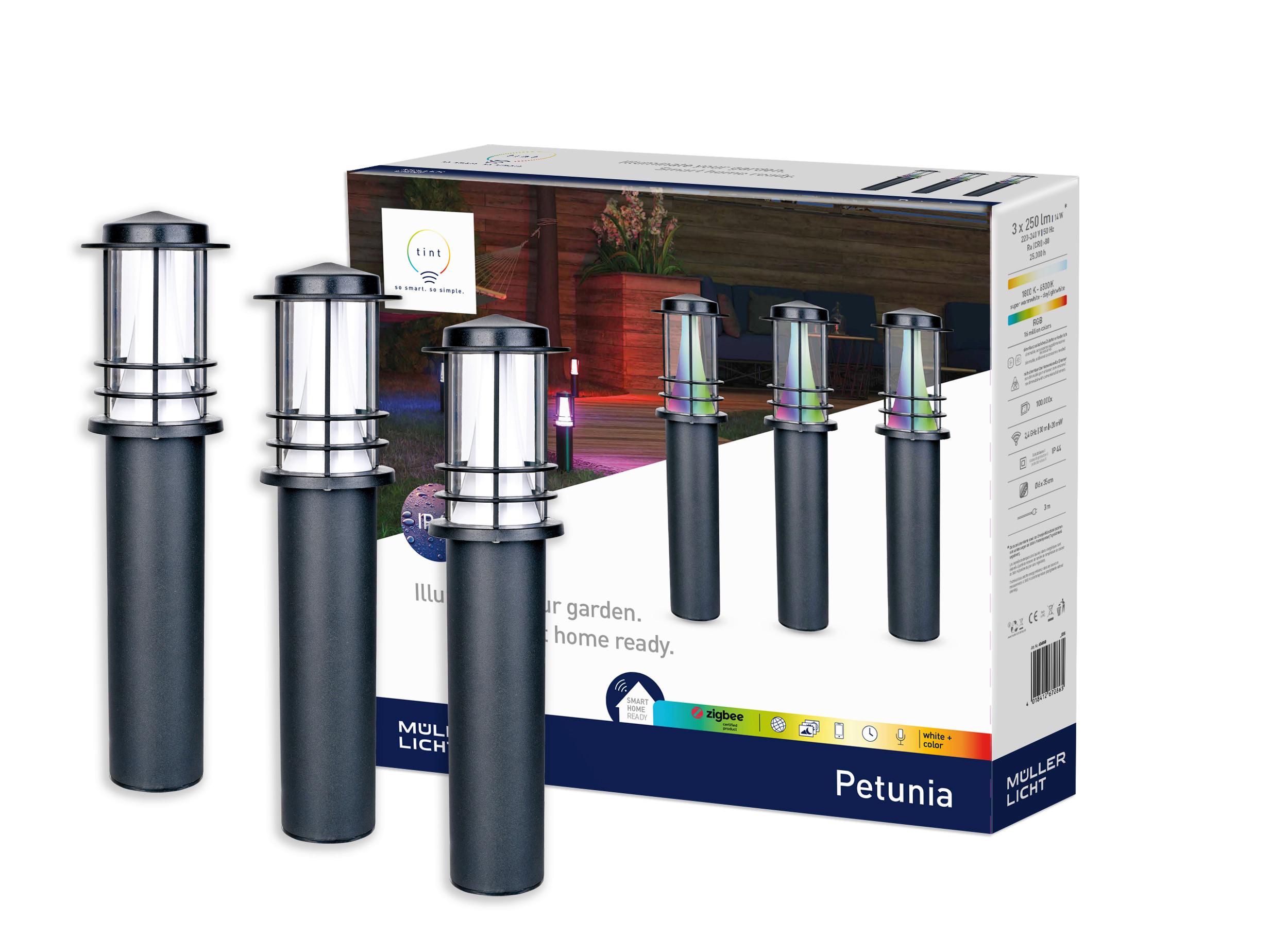 LAMPA SŁUPEK 404040 TINT SMART - czarny, Basics, tworzywo sztuczne (6,5/35/6cm) - Tint