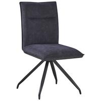 Stuhl Grau - Schwarz/Grau, Modern, Textil/Metall (47/88/63cm) - Mömax