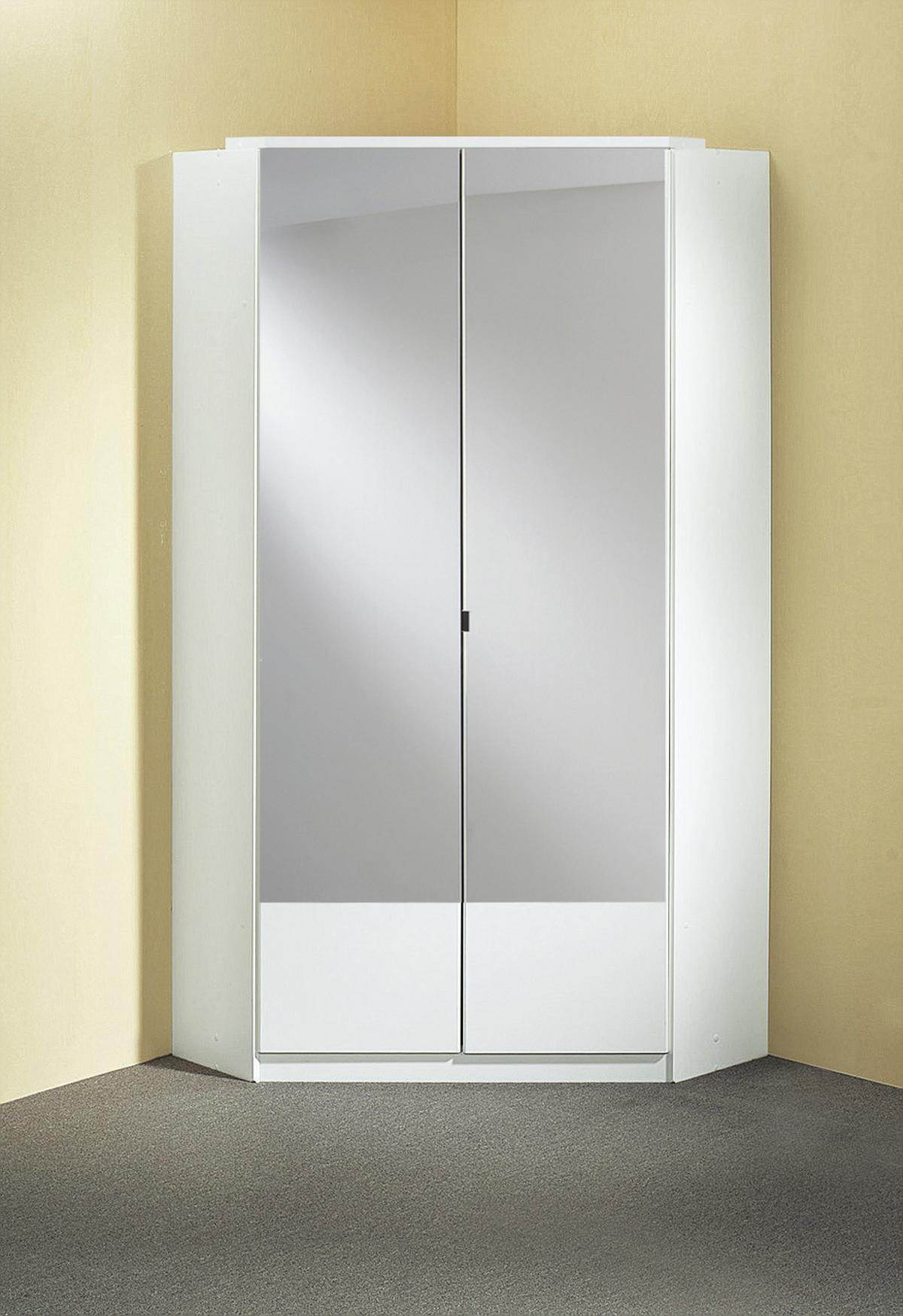 Kutni Ormar Imago - bijela/boje aluminija, Konvencionalno, staklo/drvni materijal (95/199/95cm) - Modern Living