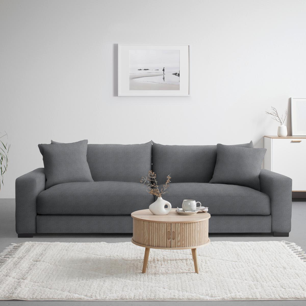 Megasofa Pedro Dunkelgrau - Dunkelgrau, MODERN, Holz/Holzwerkstoff (261/83/124cm) - Mömax