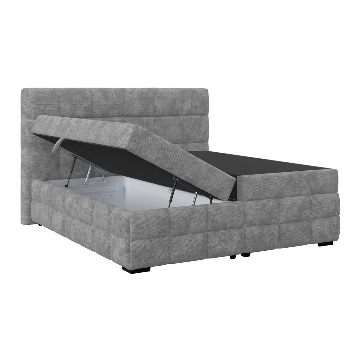 PAT BOX VEGA - verde/gri, Trend, lemn/textil (200/200cm) - Modern Living