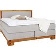 Boxspringbett aus Eiche massiv ca. 180x200cm - Eichefarben/Grau, KONVENTIONELL, Holz/Textil (180/200cm) - Zandiara Boxspringbett aus Eiche massiv ca. 180x200cm - Eichefarben/Grau, KONVENTIONELL, Holz/Textil (180/200cm) - Zandiara