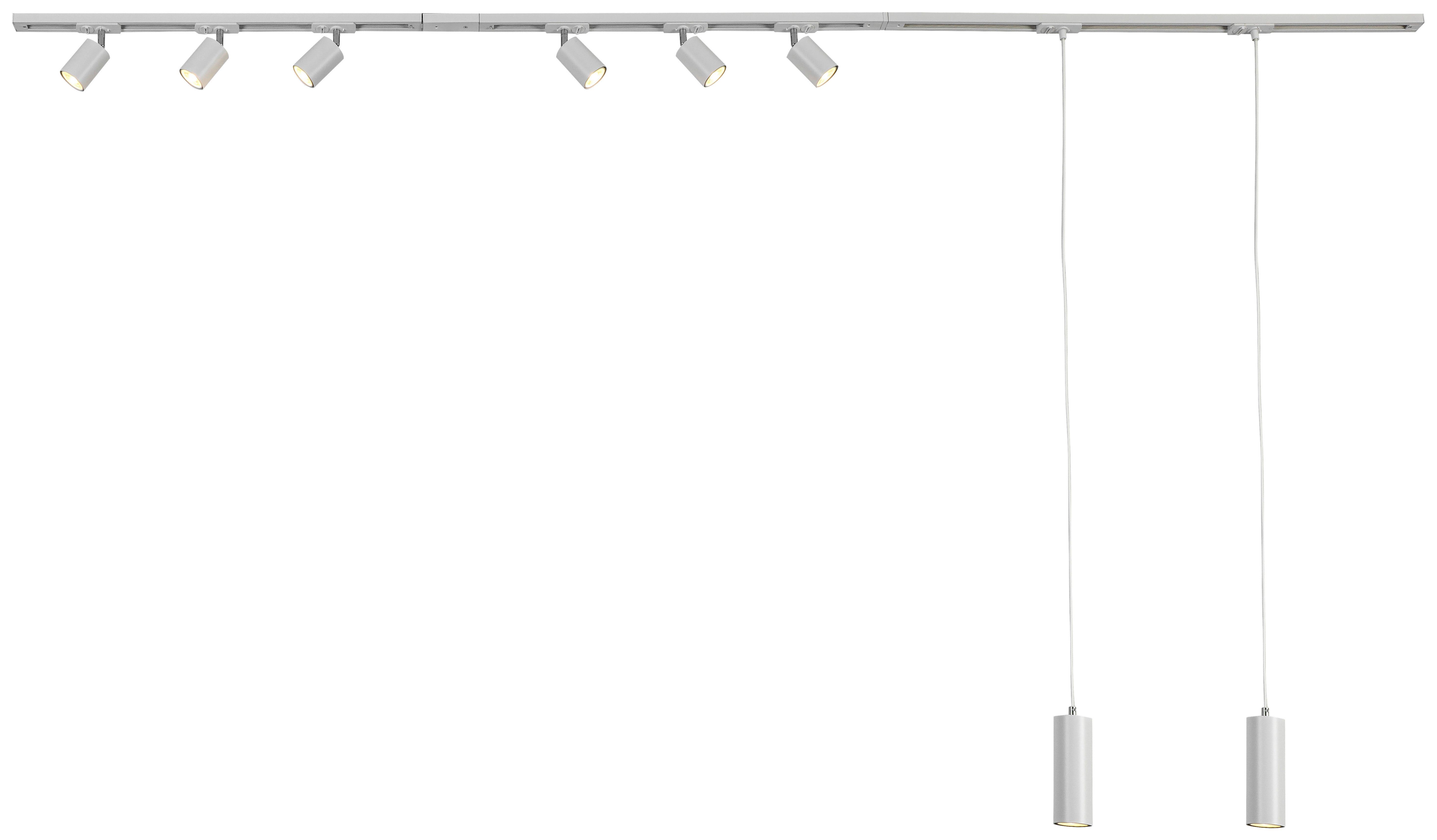 SYSTEM SZYNOWY BINE - biały/kolor chromowy, Trend, tworzywo sztuczne/metal (262cm) - Novel