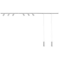 SYSTEM SZYNOWY BINE - biały/kolor chromowy, Trend, tworzywo sztuczne/metal (262cm) - Novel