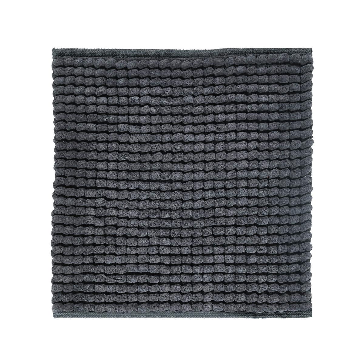 DYWANIK ŁAZIENKOWY AXEL - kolor grafitowy, Basics, tkanina (60/60cm) - Aquanova