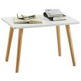 Beistelltisch Weiß/Natur - Naturfarben/Weiß, MODERN, Holz/Holzwerkstoff (40/40/60cm) - Modern Living Beistelltisch Weiß/Natur - Naturfarben/Weiß, MODERN, Holz/Holzwerkstoff (40/40/60cm) - Modern Living