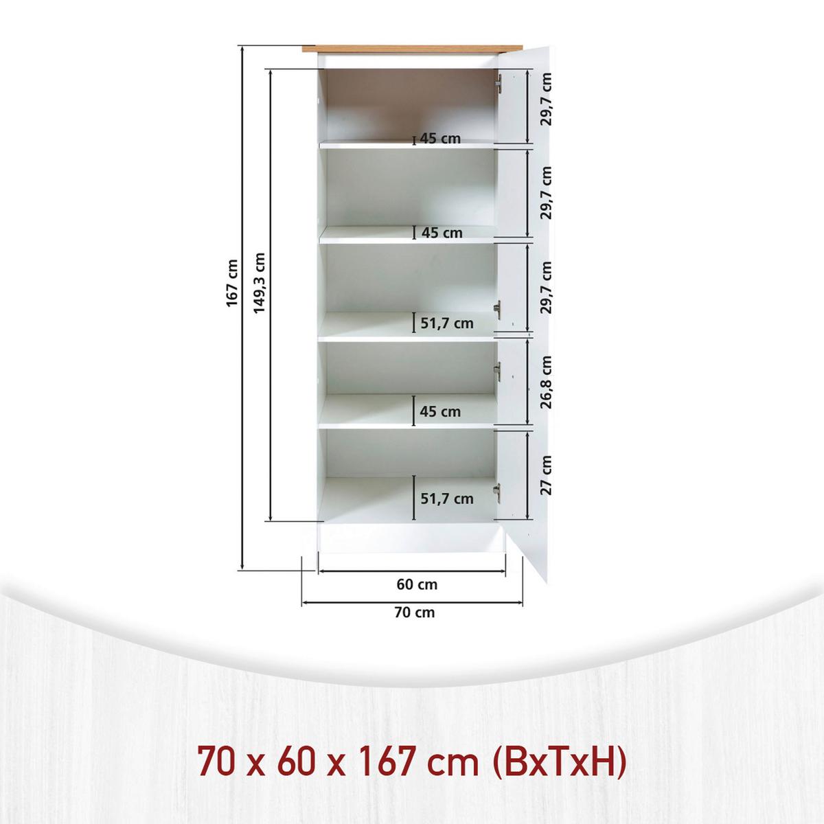 Küchenleerblock Bundle 6-Sorba o. Geräte Weiß - Silberfarben/Eiche Artisan, MODERN, Glas/Holzwerkstoff (370cm) - home24