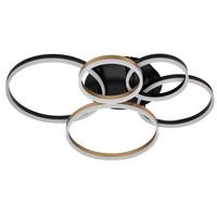 LAMPA SUFITOWA LED BISMARCK - czarny/kolor złoty, Design, tworzywo sztuczne/metal (107/87/21cm) - Dieter Knoll