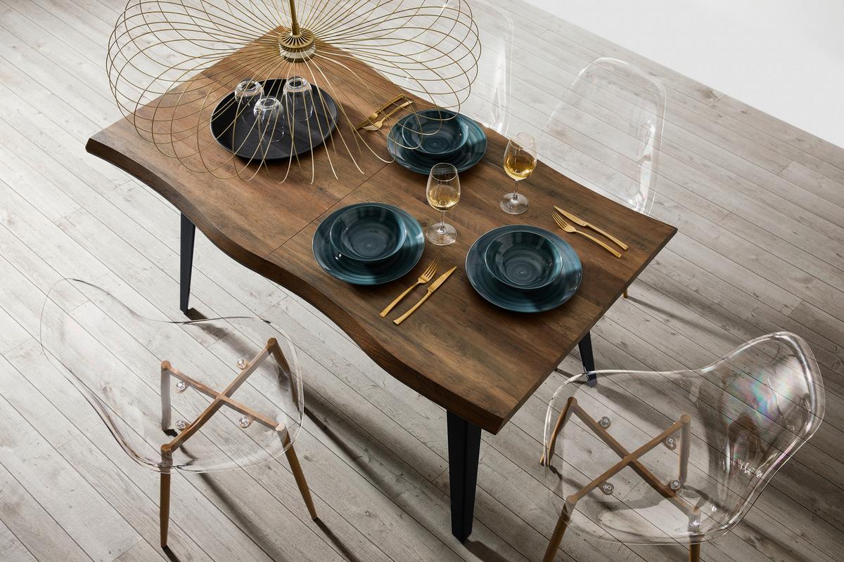 Stuhl Vinnie Transparent Kunststoff - Transparent/Naturfarben, MODERN, Kunststoff/Metall (47/83/52cm) - Bessagi Home