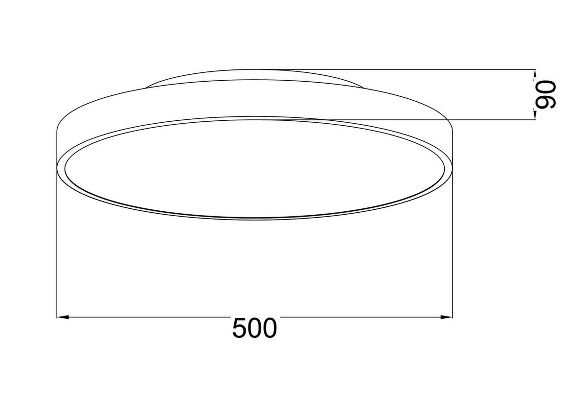 LAMPA SUFITOWA LED VADUZ - kolor naturalny/biały, Trend, tworzywo sztuczne/metal (50/13cm) - Novel
